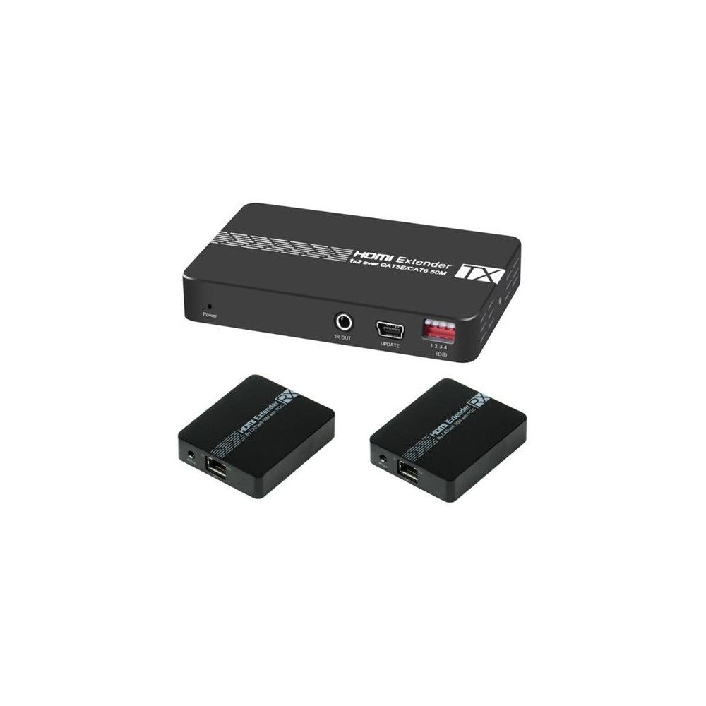 Splitter HDMI 1x2 con 2 Extender HDMI  3D 1080p@60Hz