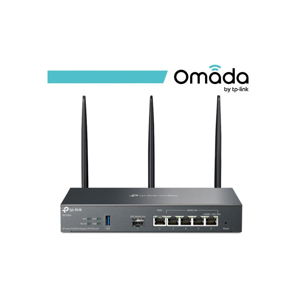 Omada Router VPN Multi WAN - Wi-Fi 6 AX3000 - ER706W