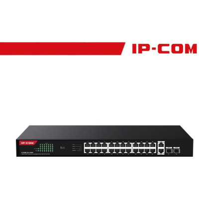 IP-COM 26GE+2SFP Ethernet Unmanaged Switch With 24-Port PoE - G1128P-24-410W