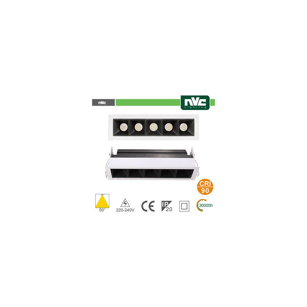 Incasso Multi lampada - 5X3W 970LM 3000K 50° 90CRI