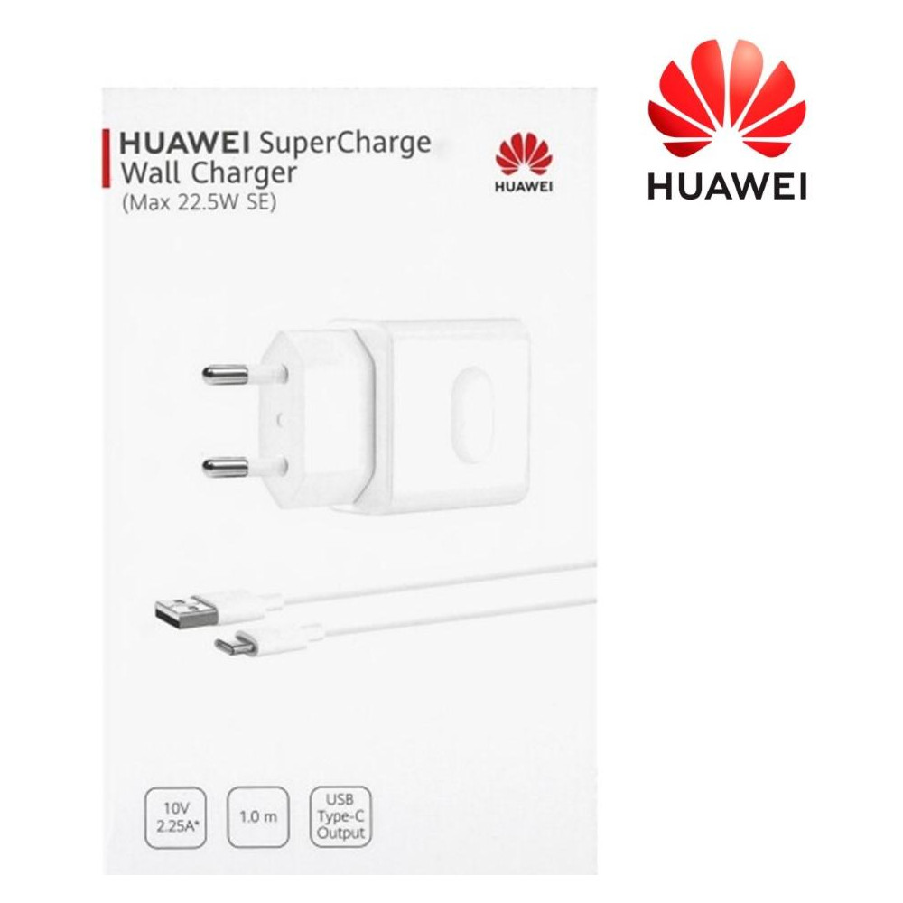 Caricabatteria Huawei CP404 22,50 W Con Cavo Tip-C Bianco