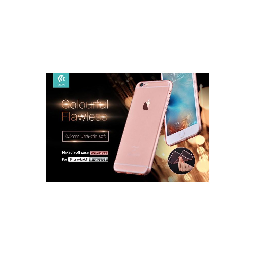Cover TPU Slim 0.5 mm Morbida Per iPhone 6/6S Rosa
