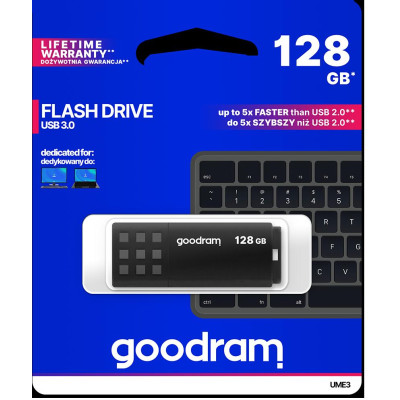 Pendrive GoodRAM 128GB BLACK USB 3.0 - retail blister