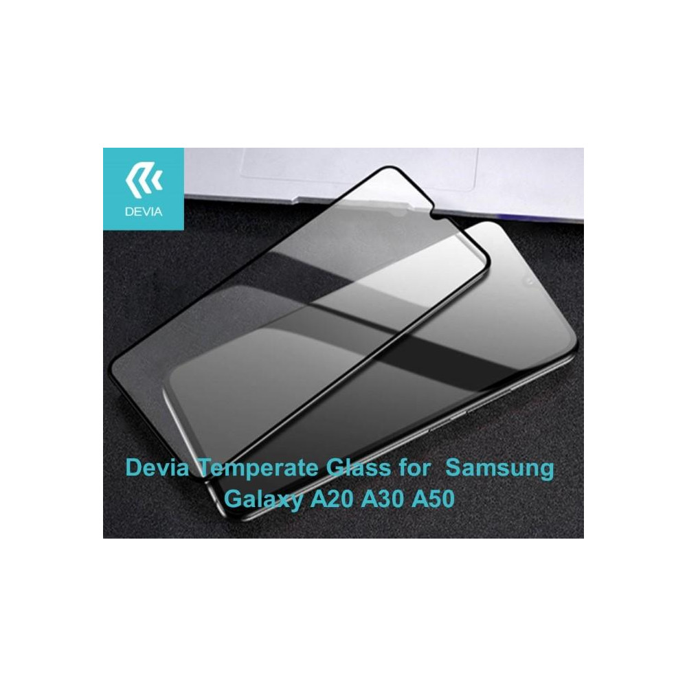 Pellicola vetro temperato Full per Samsung A50/A30/A20 Nera